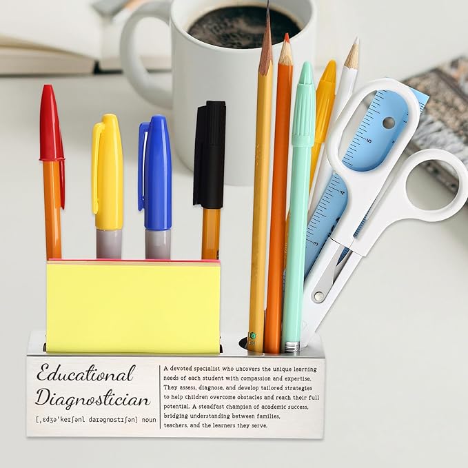 Thank You Educational Diagnostician Definition Gifts, Funny Appreciation Gift for Educational Diagnosticians, Office Decor for Education Professionals, Funny Office Pencil Holder for Desk SD276