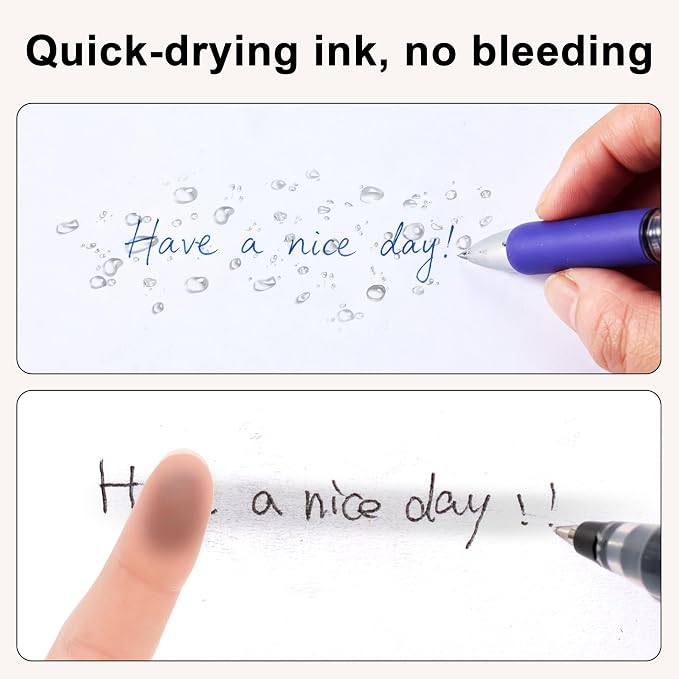 deli Gel Pens, 50 Pcs 0.7mm Retractable Pens Blue Ink | Medium Point Pen , Smooth Writing, Fast Dry, No Bleed for Journaling Note Taking, Home School Office Supplies