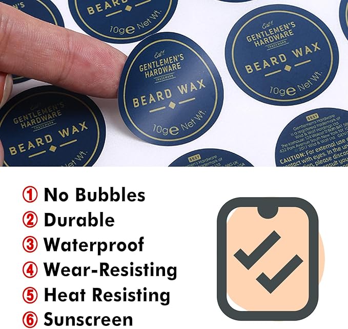 100-500 PCS Custom Stickers Personalized Labels Stickers Customized Stickers with Image Photo Name or Text for Business Logo,Personalized Waterproof,Dishwasher Safe,Vinyl Stickers