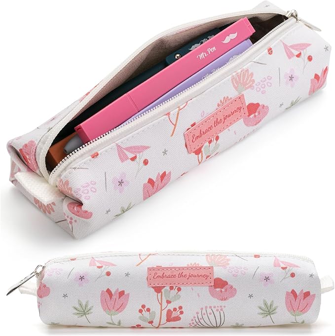 Mr. Pen- Cute Pencil Case Pouch, Multipurpose Canvas Bible Pencil Pouch, Smooth Zipper, Premium Material, Neat Stitches, Ideal for Stationery, Cosmetics, Electronics, School, Office, Travel