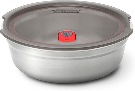 BLACK + BLUM Lunch Bowl - Reusable Meal Prep Containers for Picnic & Camping - Microwavable Stainless Steel Lunch & Dinner Food Storage Box with Leak Proof Lid - Dishwasher & Oven Safe - 650ml