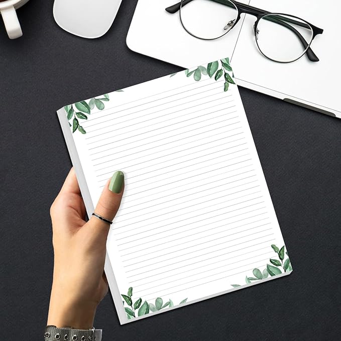(3-Pack) Stationery Lined Paper, Letter Size Unpunched Ruled Filler Paper, 300Sheets / 600Pages Loose-Leaf Line Paper, 100gsm White Paper, 8.5'' x 11'', Leaf