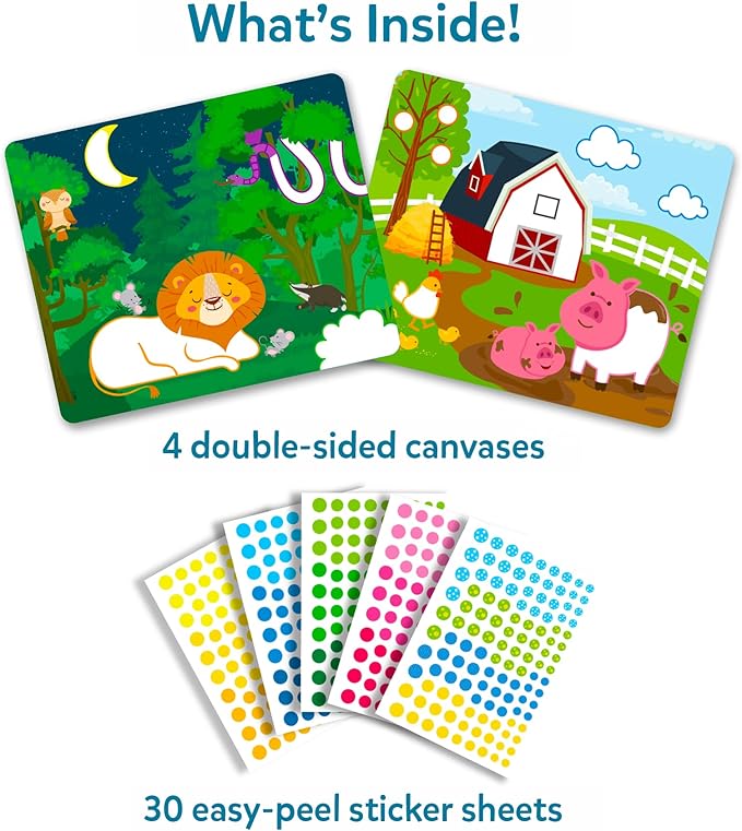 Skillmatics Dot It Sticker Art - Animals, Mess-Free Fun for Kids, 500+ Stickers, Craft Kits, DIY Scrapbooking Activity, Travel Toys, Gifts for Boys & Girls Ages 3, 4, 5, 6, 7