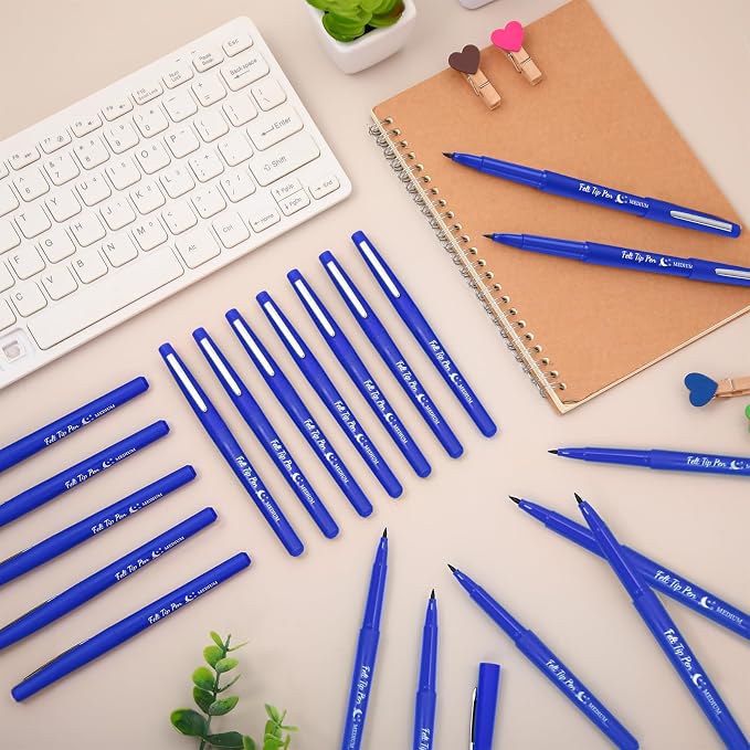 Fuyoooo 20 Pcs Felt Tip Pens 0.7mm Colored Felt Pens Marker Medium Point Journal Planner for Journaling Writing Note Taking Art Office Supplies