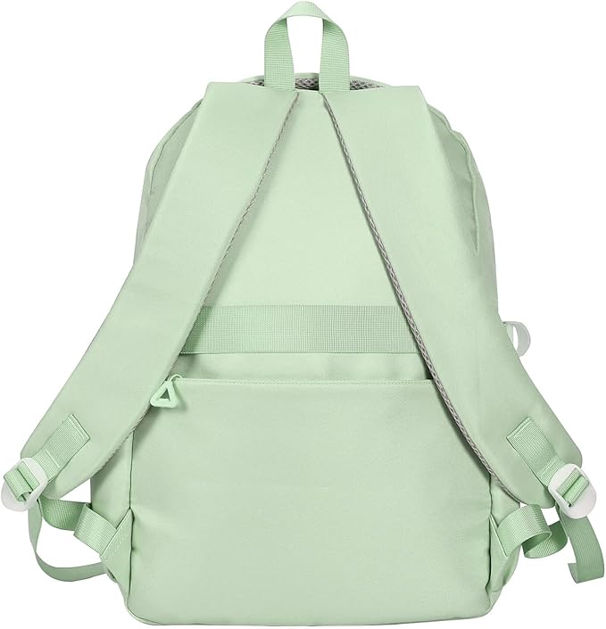 Phaoullzon Boys School Backpack for Girls, College Aesthetic Laptop Bookbag for Travel,Green