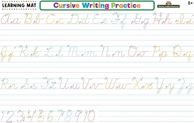 Teacher Created Resources Cursive Writing Practice Learning Mat