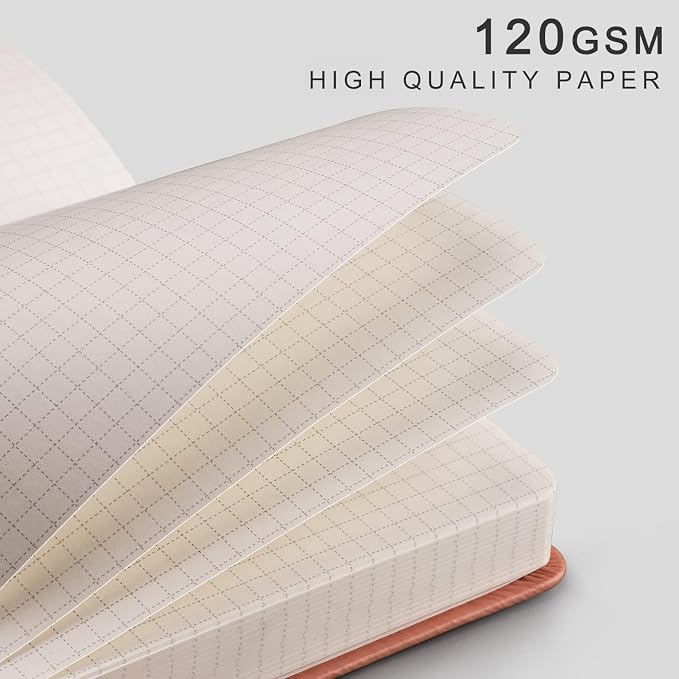 EMSHOI Graph Grid Journal Notebook, 256 Pages, A5 Size (5.7'' x 8.3'')