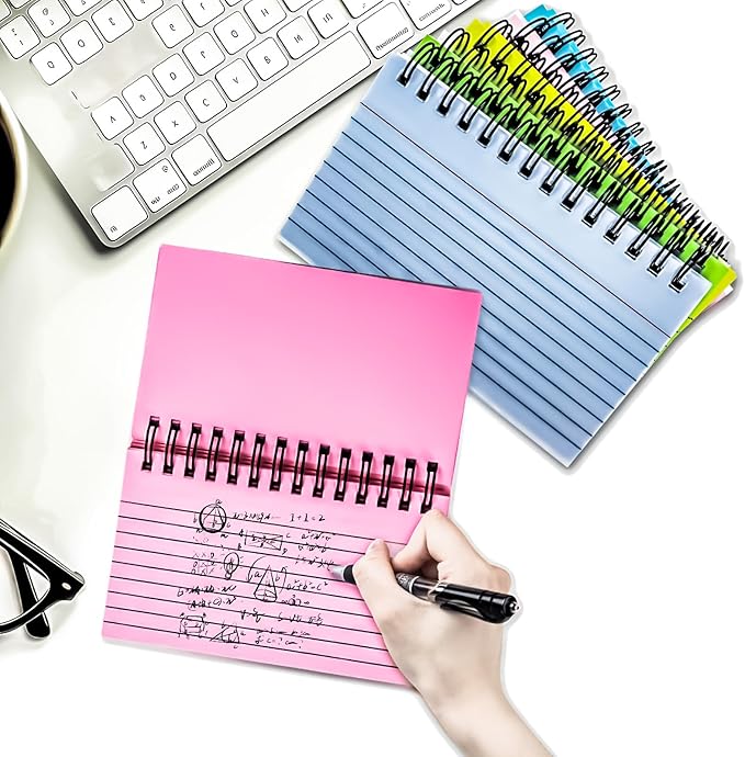 Colorful 250 Pcs Spiral Index Cards 3x5 Inch Flash Cards with Ring Lined Note Card Book Flashcards, Colored Ruled Card Pad Index Note Books 3 x 5 Notecards for Studying School Supply College
