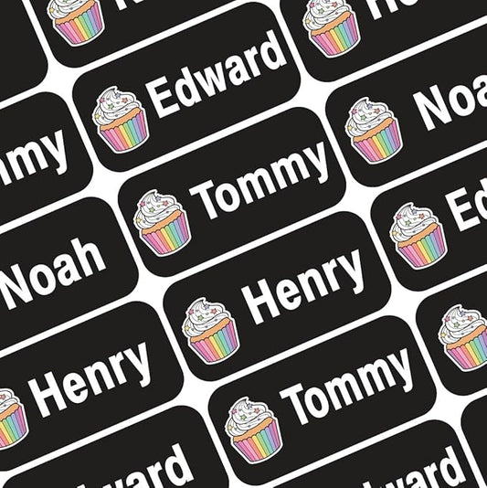 Personalized Name Labels for Kids – 60 Waterproof Peel-and-Stick Labels for Clothes, Lunch Boxes, Water Bottles, Laundry Bags – Durable, Dishwasher & Microwave Safe, Perfect for Camp, Daycare, School