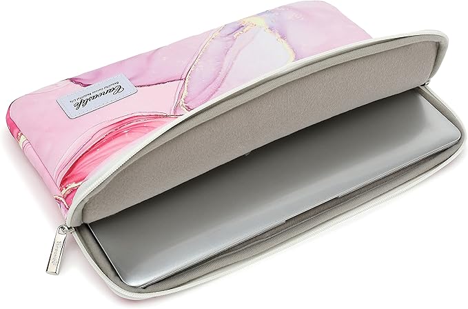 Canvaslife Pink Marble Laptop Sleeve 15 Inch 15 Case and 15.6 Laptop Bag
