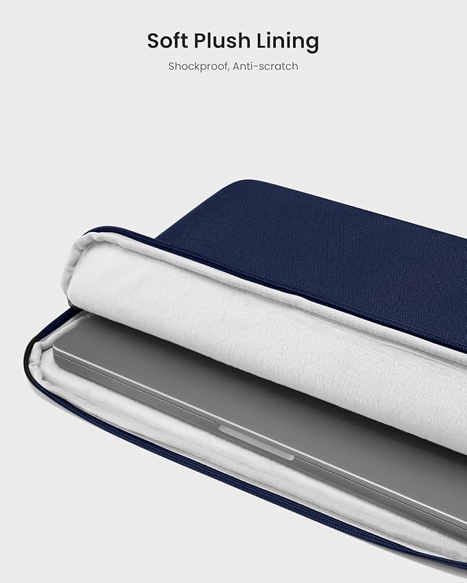 tomtoc Slim Laptop Sleeve Case for 13-inch 2026 New MacBook Air M5/A3449 M4/A3420 M3/A3113 M2/M1, Fits MacBook Neo A18 Pro, Water-Resistant Protective Carrying Case with Accessories Pocket
