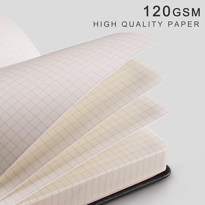EMSHOI Graph Grid Journal Notebook, 256 Pages, A5 Size (5.7'' x 8.3'')
