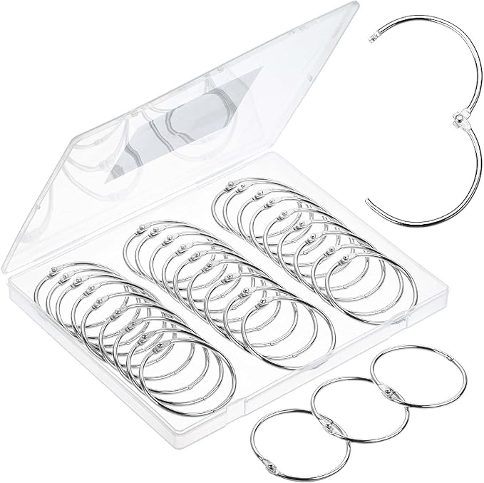 Mr. Pen- Loose Leaf Binder Ring, 2 Inch, 30 Pack, Metal Loose Leaf Binder Book Rings for Books and Index Cards, Scrapbook, Keychains, School, Home, Office, Silver