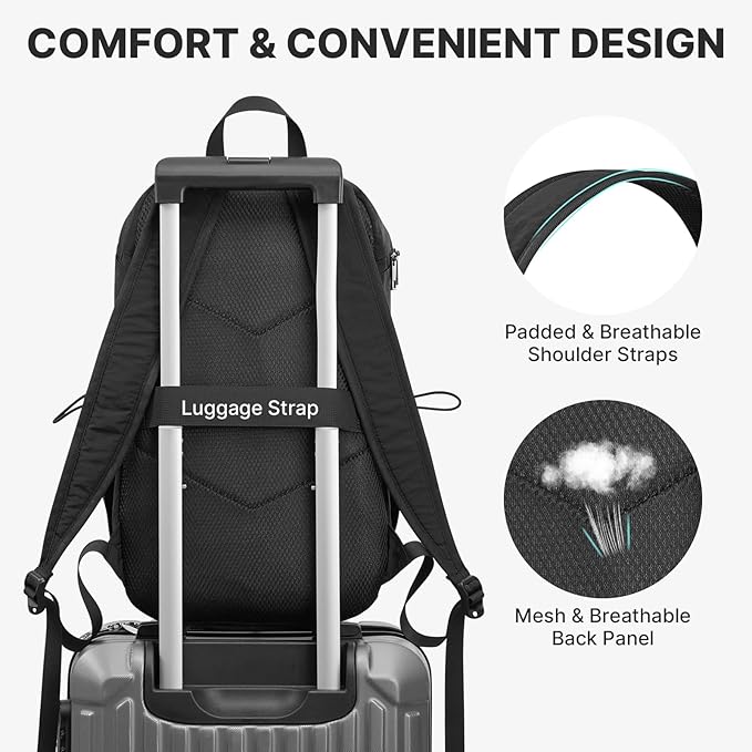 G4Free 20L Hiking Travel Backpack for Women Men | Lightweight Backpacks with Luggage Trolley Strap, Daypack for Outdoor Daily Camping