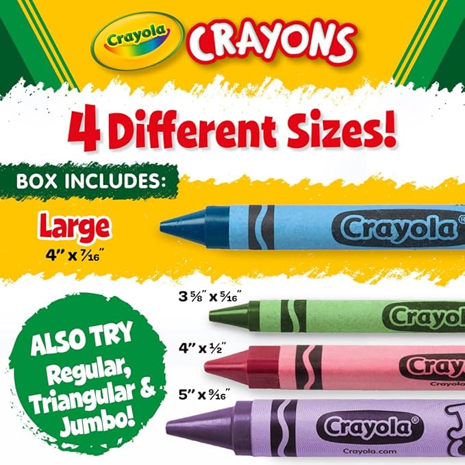 Crayola Crayon Classpack 400ct (8 Colors), Bulk School Supplies, Teacher Classroom Must Haves, Preschool & Kindergarten, Large Crayons for Kids & Toddlers