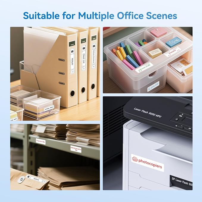 NIIMBOT Thermal Transfer Labels 0.52''x1.38'', Only for B18/N1 Label Maker | Long Storage Time, for Office Home Small Businesses Switch Labeling, Luminous Sticker(13mmx35mm)