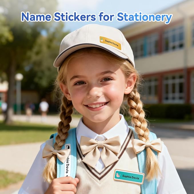 NIIMBOT N1 Iron On Name Tag Sticker, Soft & Washable Name Labels, Perfect for School, Home, Daycare&, Camp, Only for N1 Label Maker (0.55"x1.97", Dinosaur)