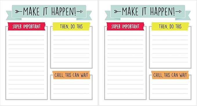 Carson Dellosa Aim High To Do List Notepad—5.75" x 6.25" Paper Stationery, Daily Checklist, Goals, Reminders, Notes, Motivational Organizer (50 sheets) (2 Pack)