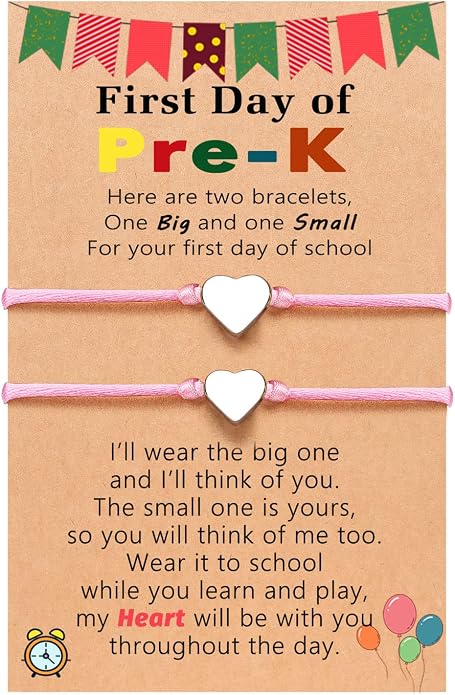 UNGENT THEM Big & Small Heart Bracelets Back to School Gifts for Girls