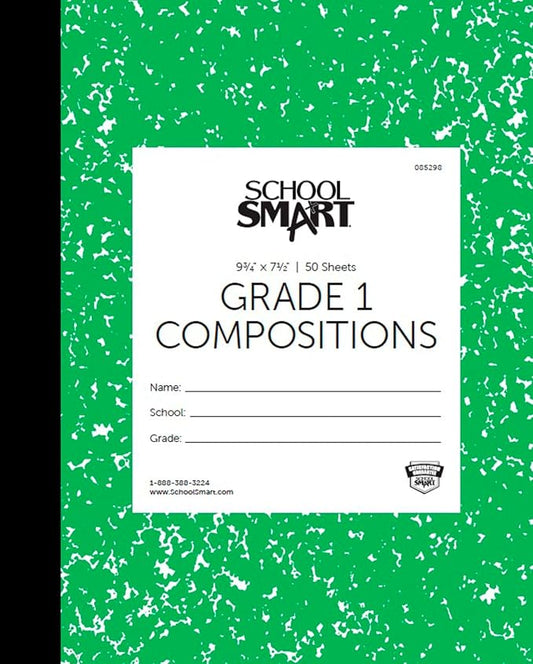 School Smart - 85298 Skip-A-Line Composition Book - Grade 1 - 9 3/4 x 7 3/4 - Green - 50 Sheets - 100 Pages