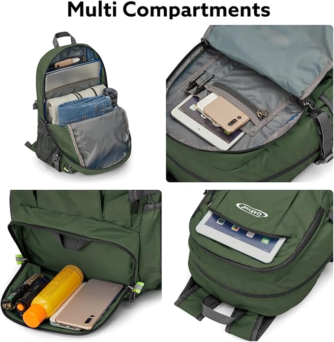 G4Free Lightweight Packable Hiking Backpack, Waterproof Travel Daypack