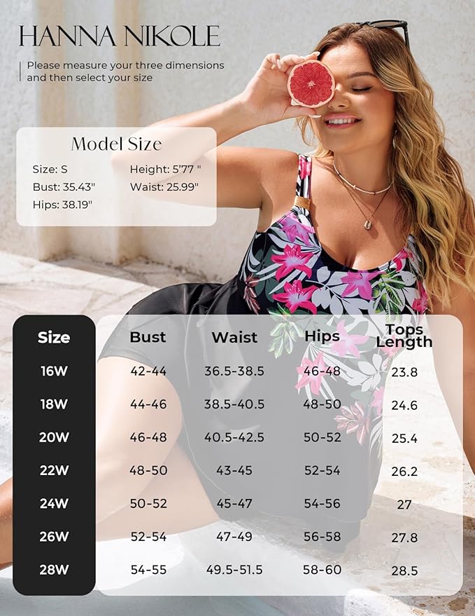 Hanna Nikole Womens Tankini Swimsuits 2 Piece Bathing Suit Flowy Ruffle Tankini Tops with Swim Shorts