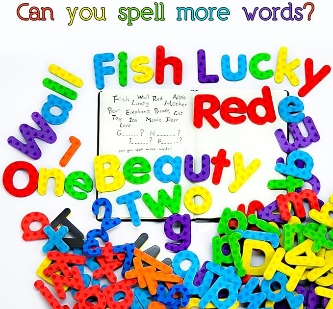 Magnetic Letters and Numbers for Classroom Educating Kids in Fun -Educational Alphabet Refrigerator Magnets Building Preschool Toddler Spelling and Learning Rfidge Magnets-112 Pieces