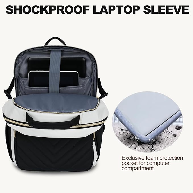 VANKEAN 17.3 Inch Laptop Backpack for Women Large Capacity | Waterproof Backpacks Stylish Travel Bags Casual Daypacks for College, Business