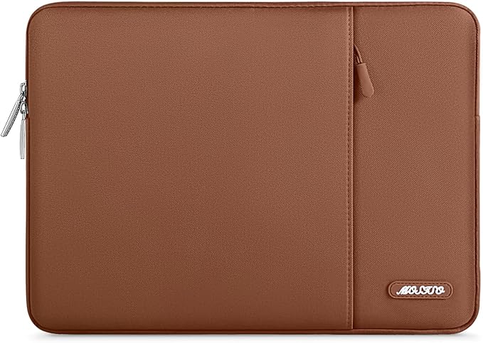 MOSISO Laptop Case 13 inch, Laptop Sleeve Compatible with MacBook Neo/Air/Pro 13 inch with A18/M5/M4/M3/M2/M1 Chip 2026-2016, Polyester Vertical Computer Sleeve Bag with Pocket, Caramel Brown
