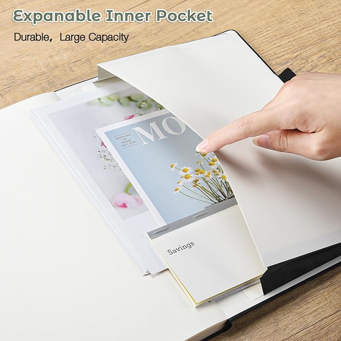 3 Pack College Ruled Notebook, A4 Hardcover Leather Notebook for Work, Lined Notebook Journal for Women, Men, 192 Thick Paper, 8.5" x 11", Large Notebook, Professional Business Notebook, Multicolor