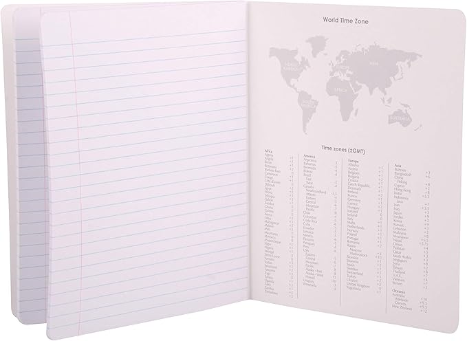 Mintra Office Composition Books (Black Marble Comp - Wide Ruled, 24 Units (6-4pks))