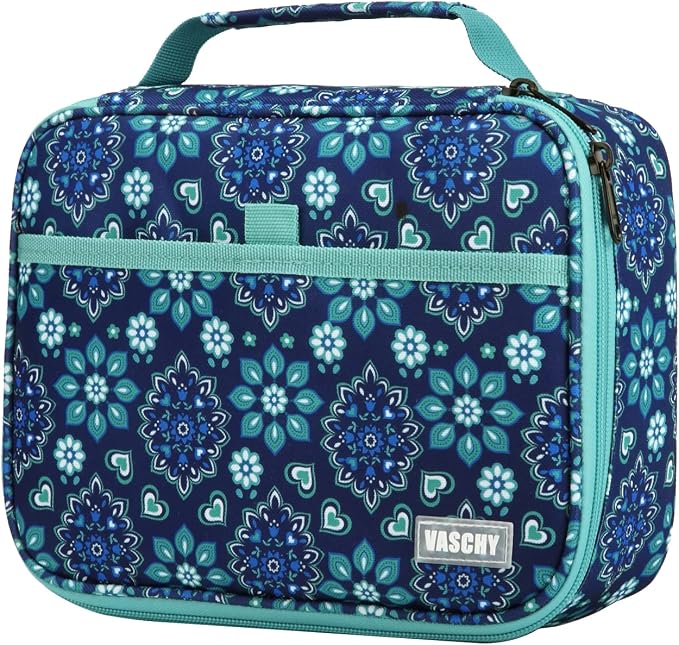 VASCHY Large Pencil Case Bag, Art Supply Marker Organizer Big Pen Pouch with 3 Detachable Layers Slots Multiple Zipper Pockets for Kids Adults School Office Blue Snowflake