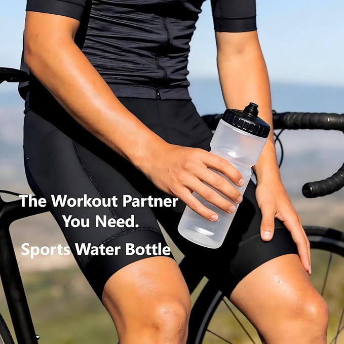 Sports Bottle, 24oz Leak-Proof BPA-Free Cycling Water Bottles, One-way Valve for Quick Hydration, Suitable for Cycling Gym Hiking Outdoor Sports