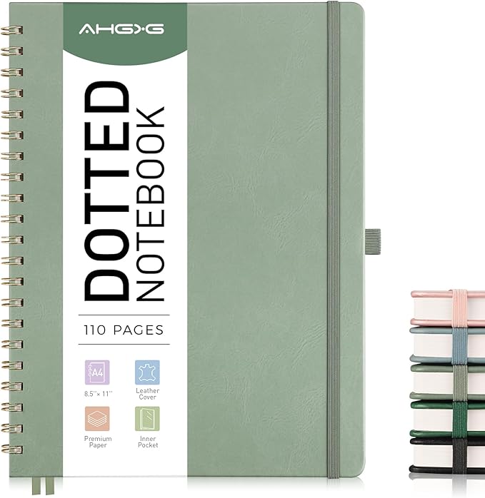 AHGXG Dotted Journal, 110 Pages, A4 (8.5" x 11")