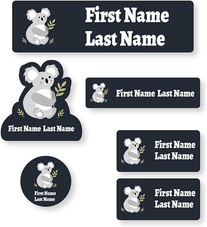Personalized Daycare Name Labels for Kids (71 Labels) - Custom Durable Waterproof Name Stickers for Clothing Tags, Water Bottles, Lunch Boxes, and School Supplies - Dishwasher, Washer