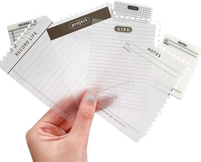 200 Sheets, 4 Pads Clear Transparent Sticky Notes 3.7"x 2.7", Lined, Gird, Record Lifes, Projects, Waterproof, Self-Stick Post Notes, Easy to Post for Office, Home, Notebook, Meeting