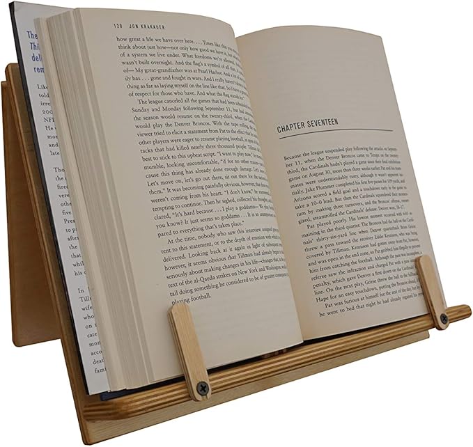 Wooden Wall Mount Book Holder (Made in The USA)
