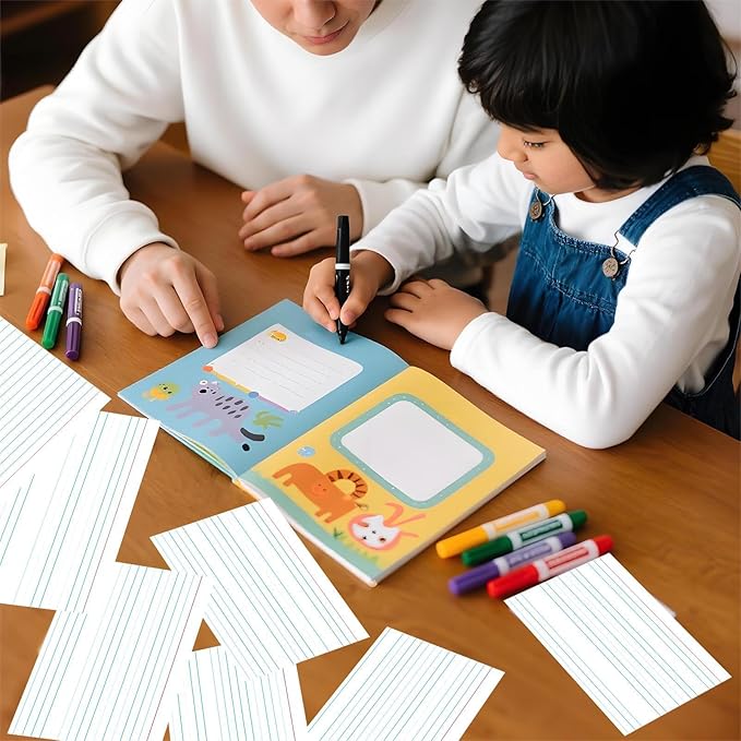 50 Pack 5x7 Ruled Index Cards - White Lined Flash Cards for Studying, Note Taking & Office Organization, Premium Quality Note Cards for School & Work