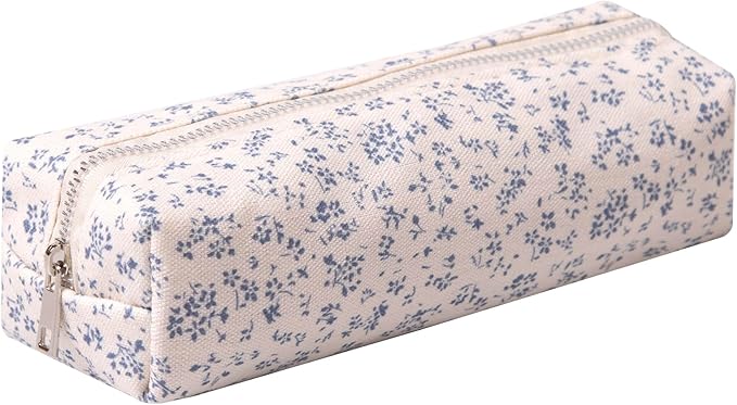 Cute Pencil Case Aesthetic Student Pencil Pouch Coin Pen Pouch Cosmetic Bag Office Stationery Organizer For Kids Teen School (Z-Violet)