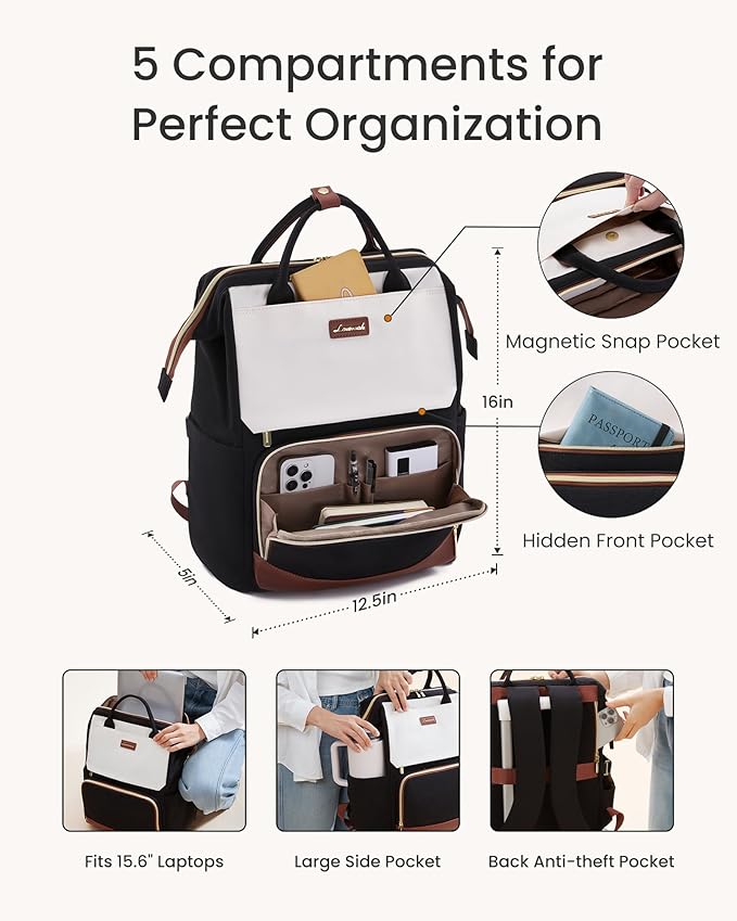 LOVEVOOK Laptop Backpack for Women with Giant Tumbler Holder Pocket, 15.6 inch Travel Work Backpack Purse for Nurse Teacher, Waterproof School Bag College Bookbag Cute Casual Daypack for Girls Purple