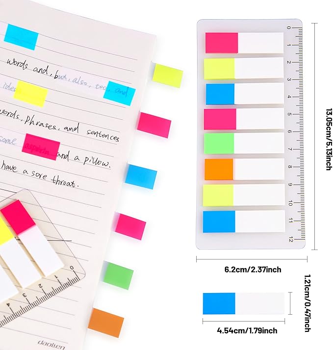 Golcellia 1280 Pieces, Transparent Sticky Notes, Page Markers, Book Tabs, Sticky Note Tabs, Sticky Tabs, Page Tabs, Label Stickers, Pop Up Index Tabs, Tabs Flags Stickers, Index Tabs Flags