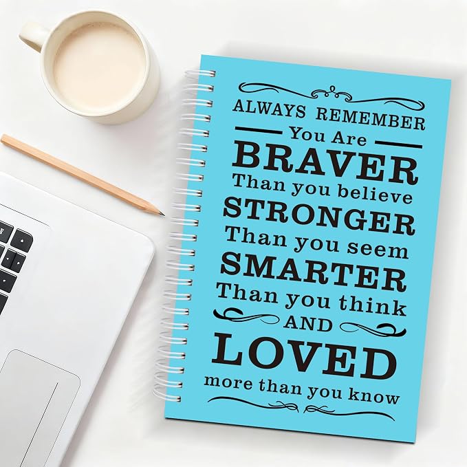 JOHSBYD 2Pcs Spiral Dotted Notebook,Inspirational Gifts A5 Dot Grid