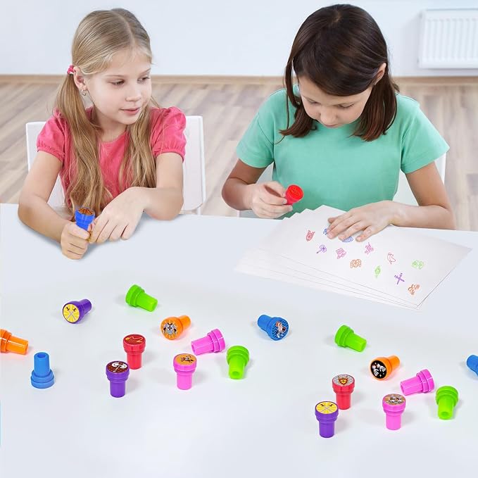 Cinrobiye 24 Pcs Armor of God Stampers Party Favor Set, Cute Christian Bible Stamps for Kids Church School, Sunday School Rewards, Classroom Prizes, Goody Bag Fillers, Faith Based Party Supplies