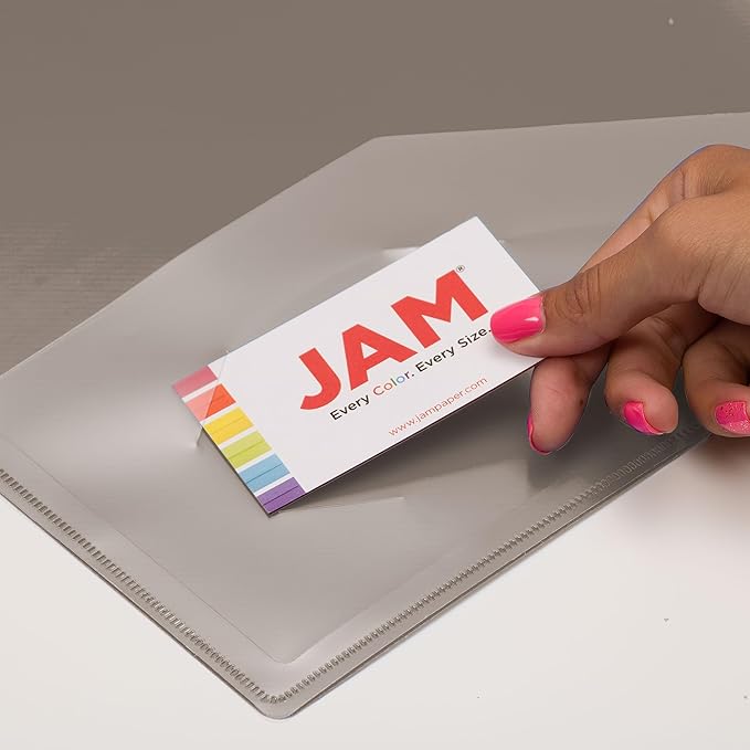 JAM PAPER Plastic 1 inch Binder - Smoke Grey 3 Ring Binder - Sold Individually