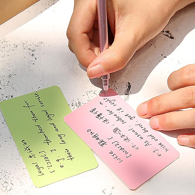 VANRA 300PCS Small Blank Index Cards 3.5x2 inches Note Cards Study Flash Cards, Word Message Gift DIY Cards Kraft Paper Tags (Assorted Colors Light, 300/Pack)