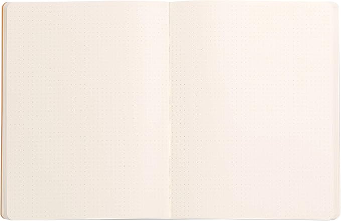 Rhodia Rhodiarama SoftCover Notebook - 80 Dots Sheets - 9 3/4 x 7 1/2 - Taupe Cover (117554C)