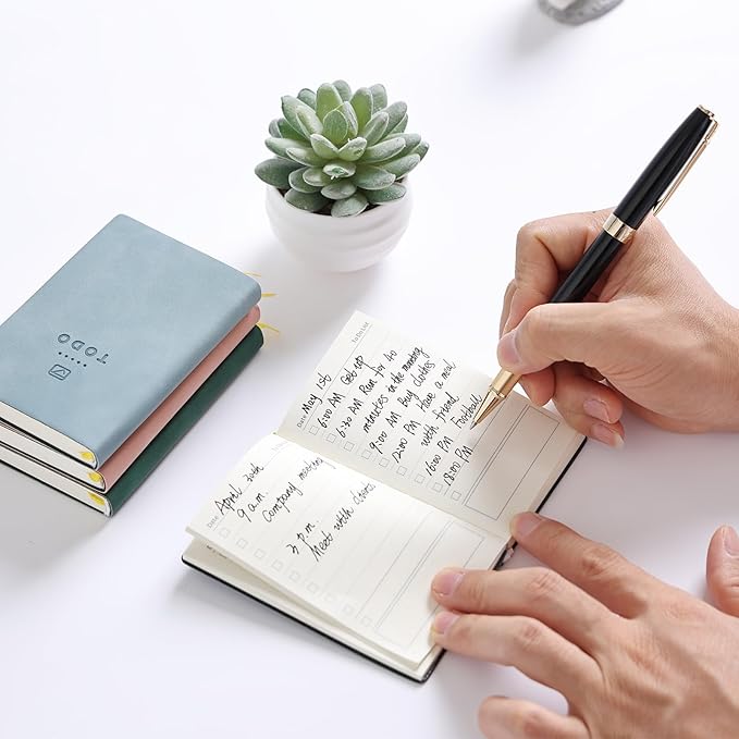 Tiita to Do List Notebook 98 Pages Daily to Do List Notepad for Work Pocket to Do List Undated Daily Planner 4.2"x 2.8" Small Checklist Notebook Grey