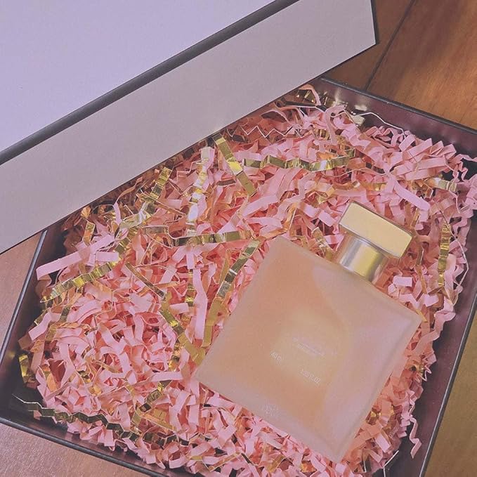 GoooodGift - 3 oz - Gold & Pink - Crinkle Cut Paper Shred Filler for Gift Wrapping, Gift Box Stuffing Birthdays, Basket Filling Mother's Day Christmas