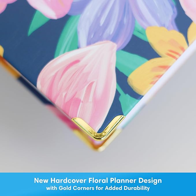Blue Sky 15 Month 2026-2027 Weekly and Monthly Academic Year Planner Calendar, April 2026 - June 2027, 8.5" x 11", Hard Cover, Wirebound, Laminated Tabs, Storage Pocket, Includes Snap-in Ruler w/Sticky Notes & Sticker Sheet, Nerina