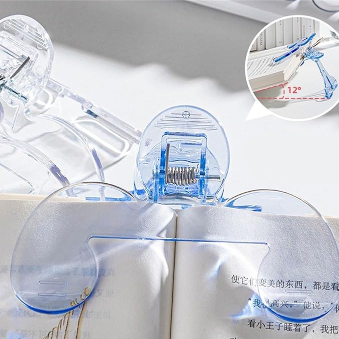 Transparent Book Holder with 12 Degree for Effortless Reading and Reduced Eye Strain